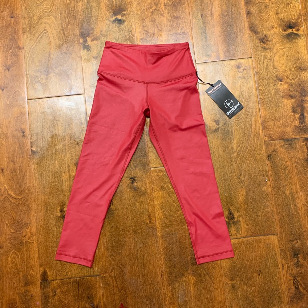 Red Capri Leggings